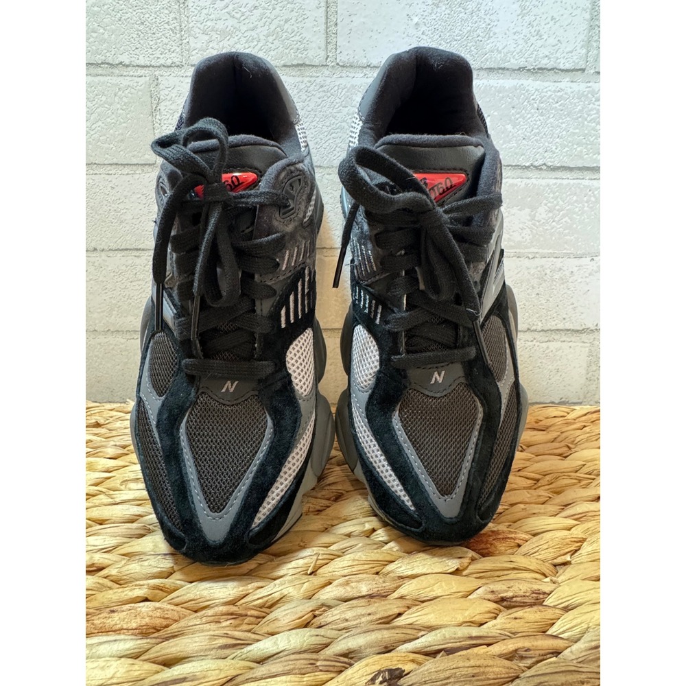 New Balance 9060 Black Castlerock Grey Mens 6 Womens 7.5 Sneakers U9060BLK